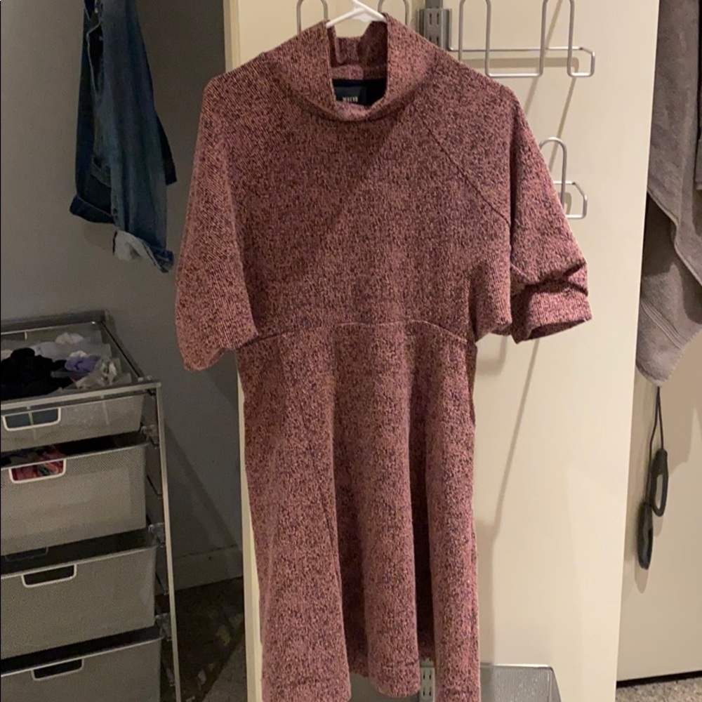 Anthropologie Maeve Purple Mockneck Sweater Dress